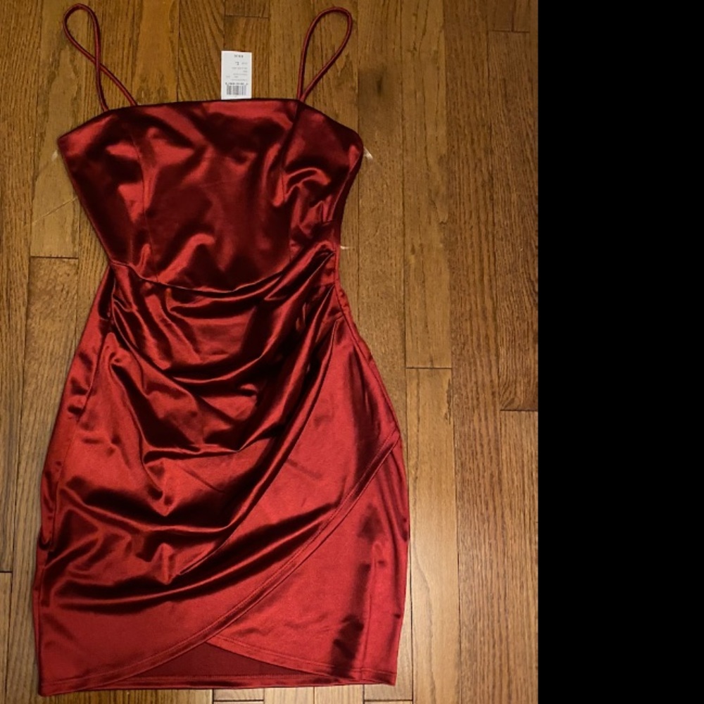 Red dress with tags